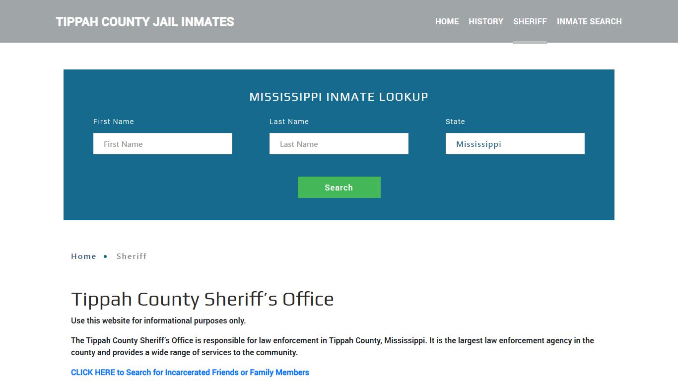 Tippah County Sheriff, MS Arrest Warrant Lookup